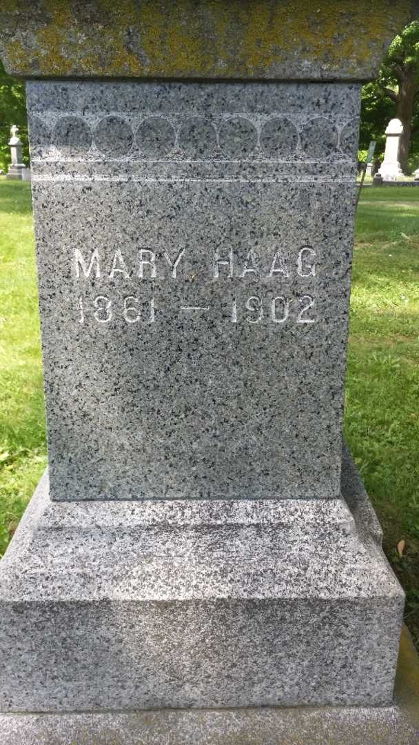Mary Haag's grave. Photo 4